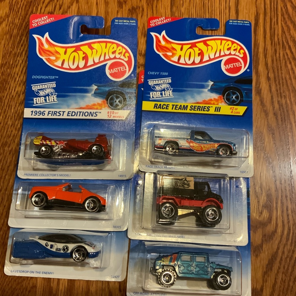 Hot Wheels Mattel Stealth Truck Jaguar Car Mattel Lot 6 NOS #N1-16